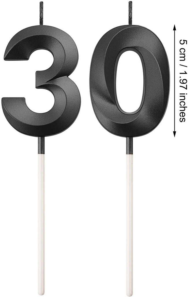 30th Birthday Candles Cake Numeral Candles Happy Birthday Cake Topper Decor