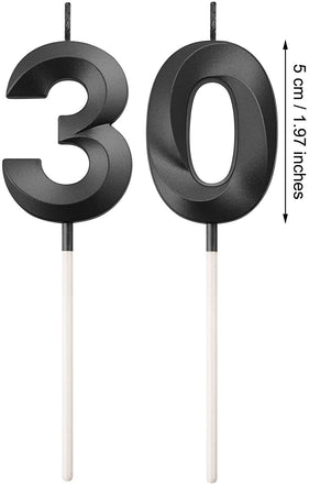 30th Birthday Candles Cake Numeral Candles Happy Birthday Cake Topper Decor