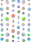 Holographic Paper Garland Shiny Iridescent Circle Dots Party Streamer Banner Backdrop Hanging Decorations, 20 Feet in Total