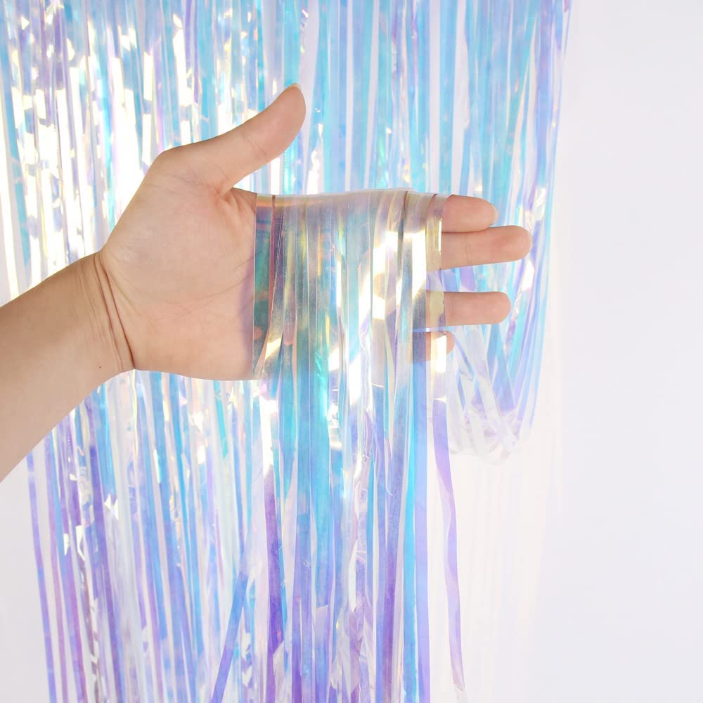 3 Pack Fringe Curtains Party Decorations,Tinsel Backdrop Curtains for Parties,Photo Booth Wedding Graduations Birthday Christmas Event Party Supplies (Pink)