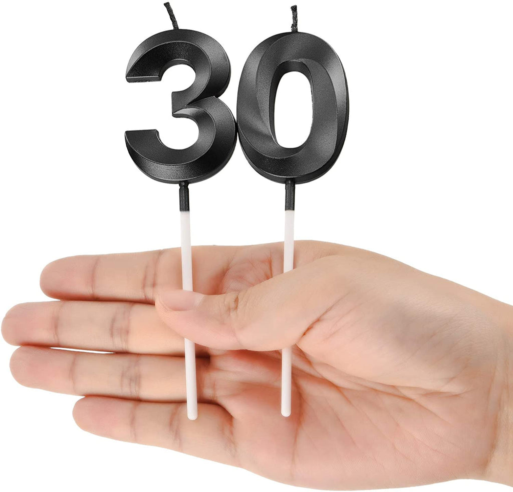30th Birthday Candles Cake Numeral Candles Happy Birthday Cake Topper Decor