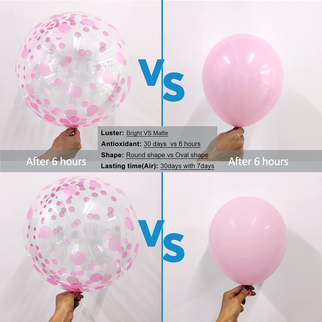 Confetti Pattern Bubble Balloons Self-Sealing 18" Self-sealing Bobo Balloons for Pink Birthday Party Bridal Shower Decoration Wedding Engagement Graduation Holiday Supplies