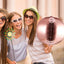 6 Count 18inch Rose Gold Round Sphere Shaped, Rose Gold, Helium Inflable