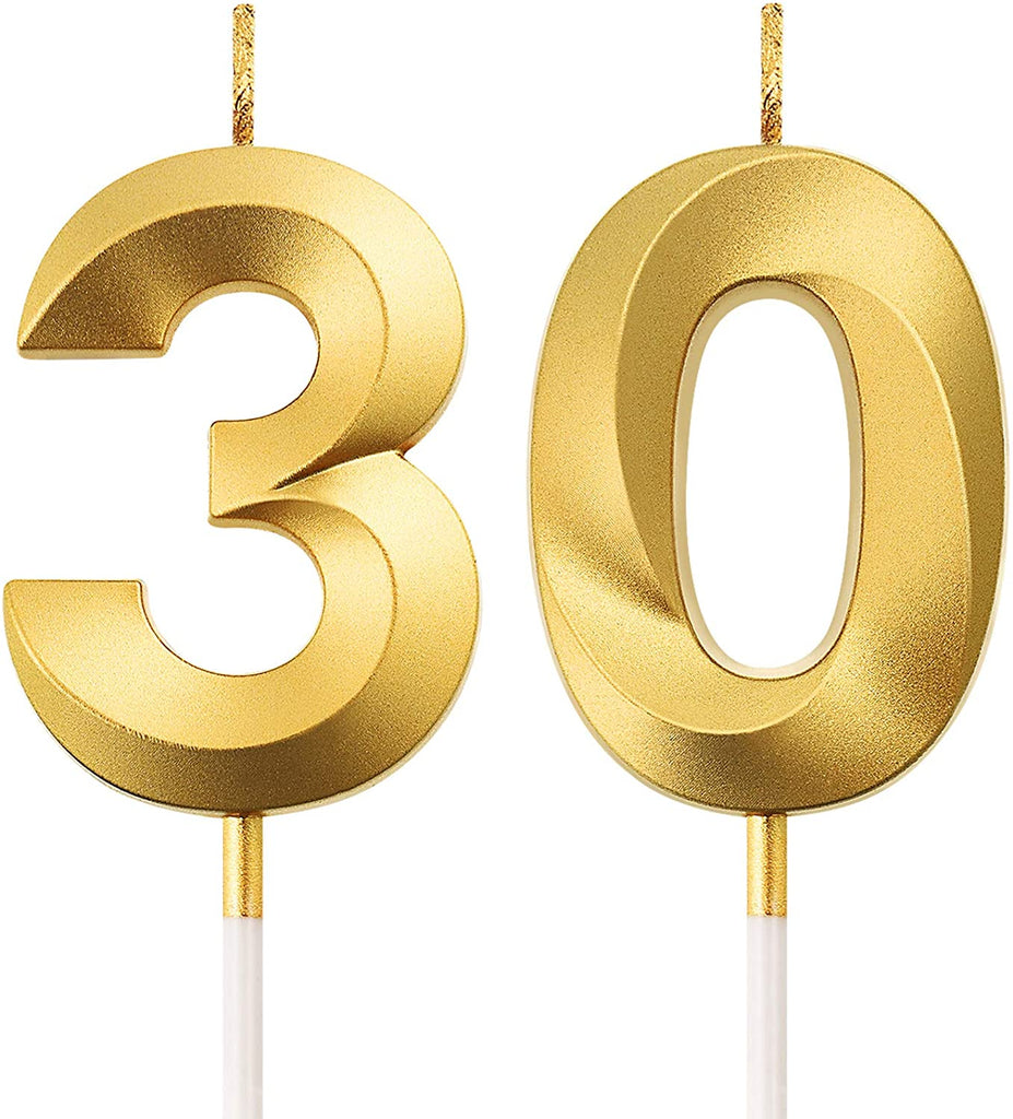 30th Birthday Candles Cake Numeral Candles Happy Birthday Cake Topper Decor