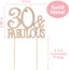 30 and Fabulous Cake Topper - Premium Rose Gold Metal Sparkly Rhinestone Decoration