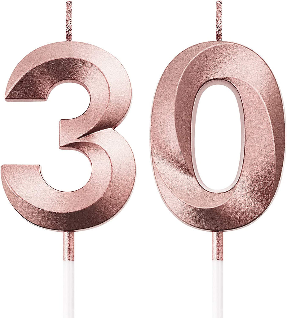 30th Birthday Candles Cake Numeral Candles Happy Birthday Cake Topper Decor