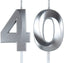 Metallic Number 40 Cake Topper for Birthday, Anniversary
