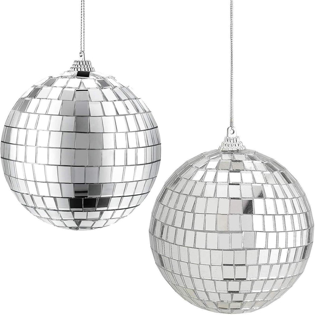 Mirror Disco Balls,Silver Hanging Party Disco Ball for Party or DJ Light Effect