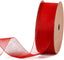 1 Inch Sheer Organza Ribbon - 25 Yards for Gift Wrapping, Bouquet Wrapping, Decoration, Craft - Rose