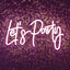 Let's Party 22x12 Inches Custom LED Neon Sign, Neon Sign LED, Neon Sign Letters,Led Neon Sign Wall Light for Home, Kids Room, Bar, Birthday Party, Christmas,Wedding Decor (Pink Let's Party)