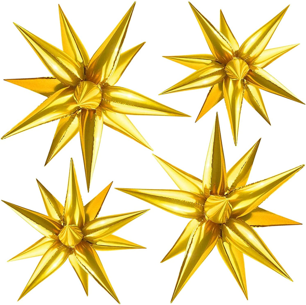 Golden Star Balloon Metal Star Aluminum Foil Cone Balloon(50 pieces)