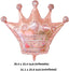6 Pcs Jumbo 39.4 Inch Gold Crown Foil Balloons(Rose Gold)