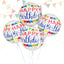 Color Banner 4D Foil Happy Birthday Balloons White 16