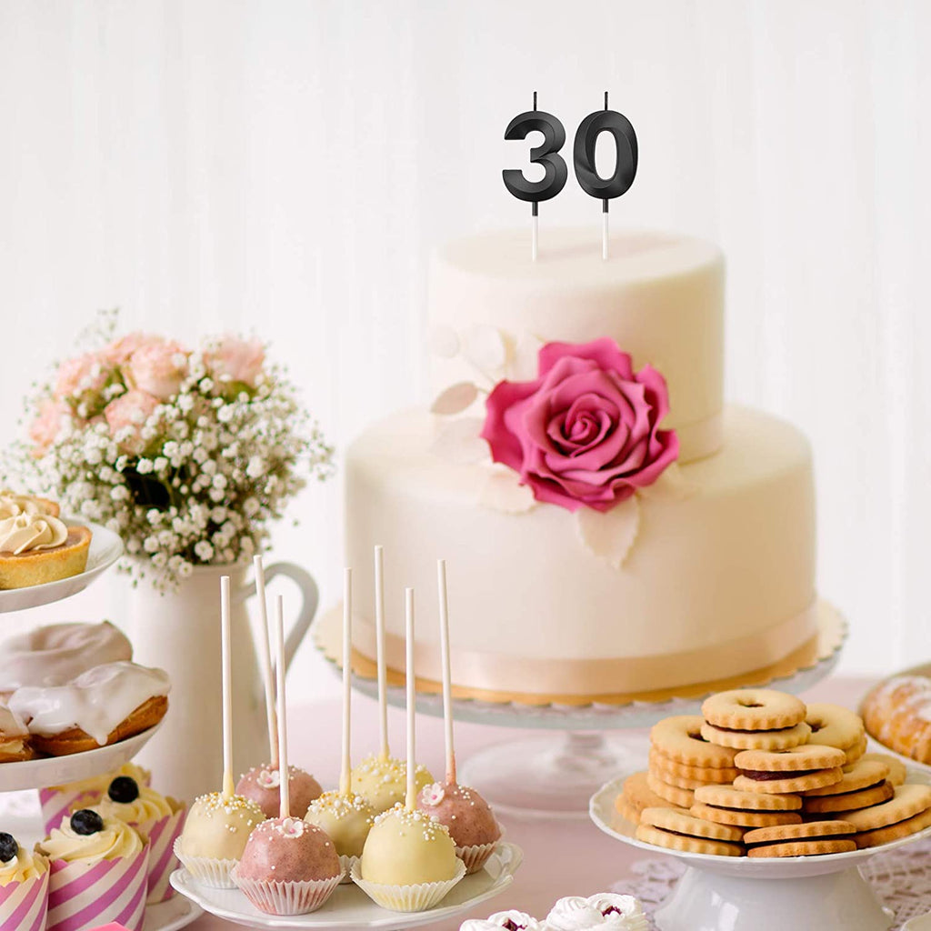 30th Birthday Candles Cake Numeral Candles Happy Birthday Cake Topper Decor