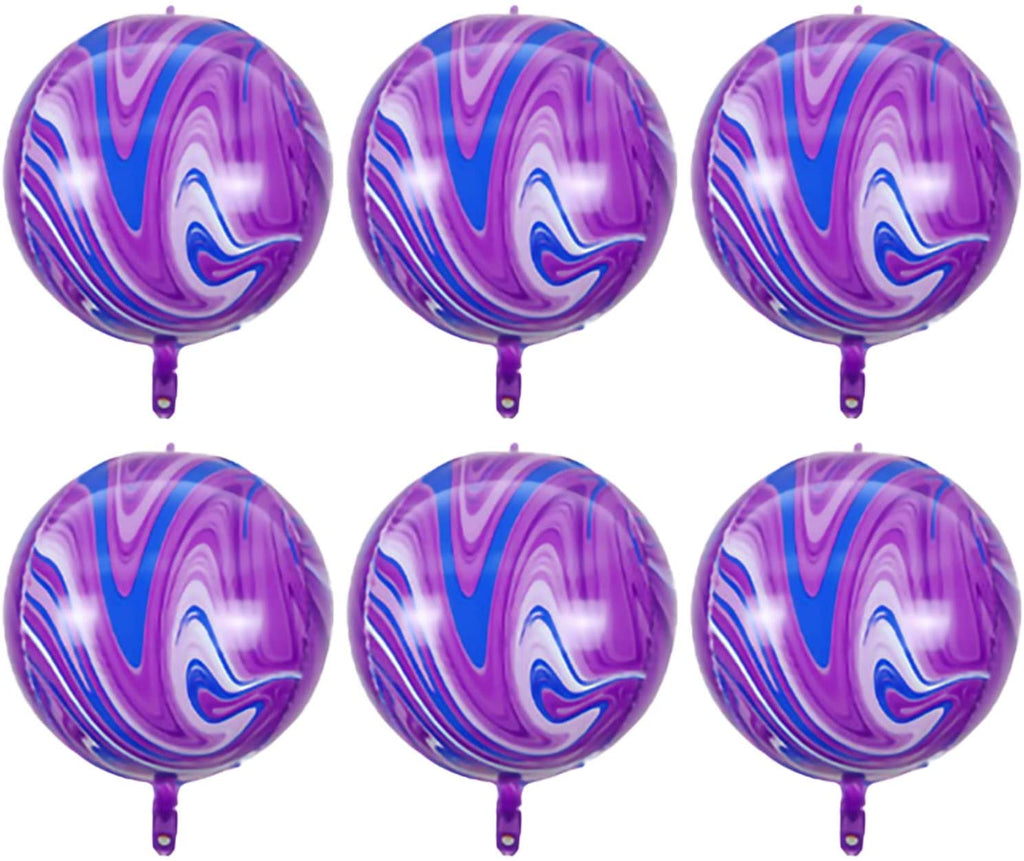 Marble Agate Balloon 6 Pieces 20" 4D Aluminum Foil Balloon