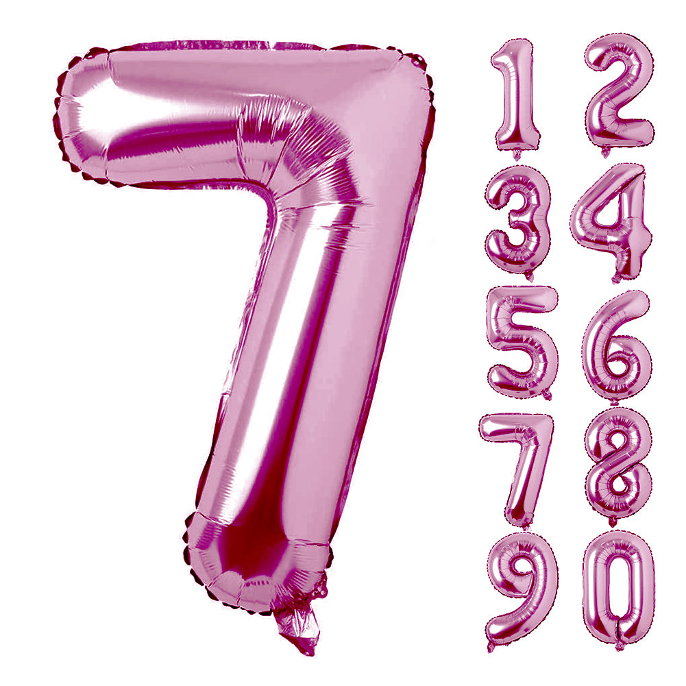 Large Number 0 Balloons, Giant Foil Helium Fillable Baloon 40 Inch Age Birthday Anniversary Party Decoration with Rose Gold (0-9)