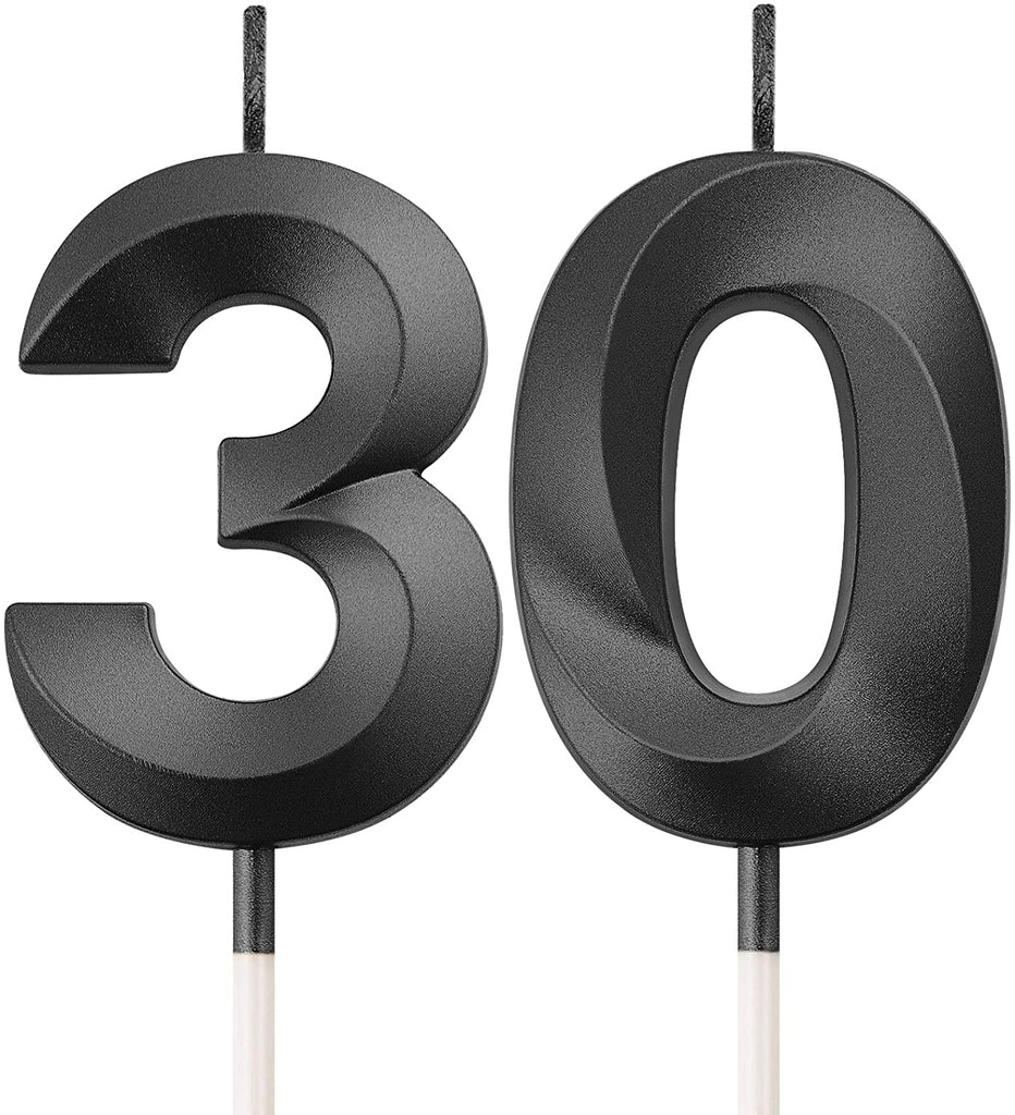 30th Birthday Candles Cake Numeral Candles Happy Birthday Cake Topper Decor