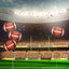 Football Balloons Football Mylar Party Balloons Football Shaped Aluminum Foil Balloons for Sport Themed Football Themed Birthday Party Decor, 22 Inch (4)