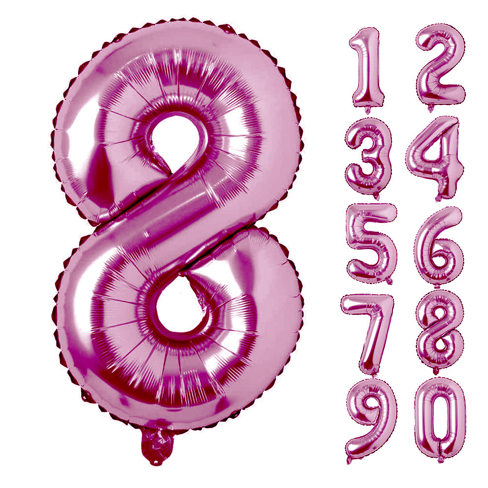 Large Number 0 Balloons, Giant Foil Helium Fillable Baloon 40 Inch Age Birthday Anniversary Party Decoration with Rose Gold (0-9)