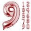 Large Number 0 Balloons, Giant Foil Helium Fillable Baloon 40 Inch Age Birthday Anniversary Party Decoration with Rose Gold (0-9)