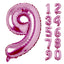 Large Number 0 Balloons, Giant Foil Helium Fillable Baloon 40 Inch Age Birthday Anniversary Party Decoration with Rose Gold (0-9)