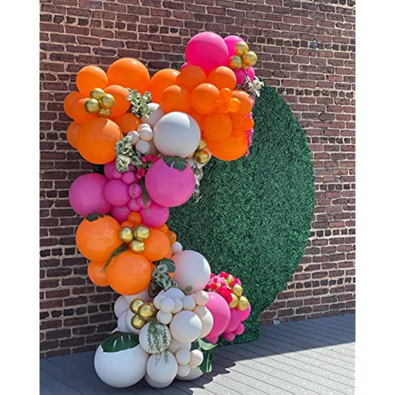 Bright Orange Balloons 110Pcs Orange Balloon Garland Arch Kit 5/10/12/18 Inch Matte Latex Orange Balloons Different Sizes