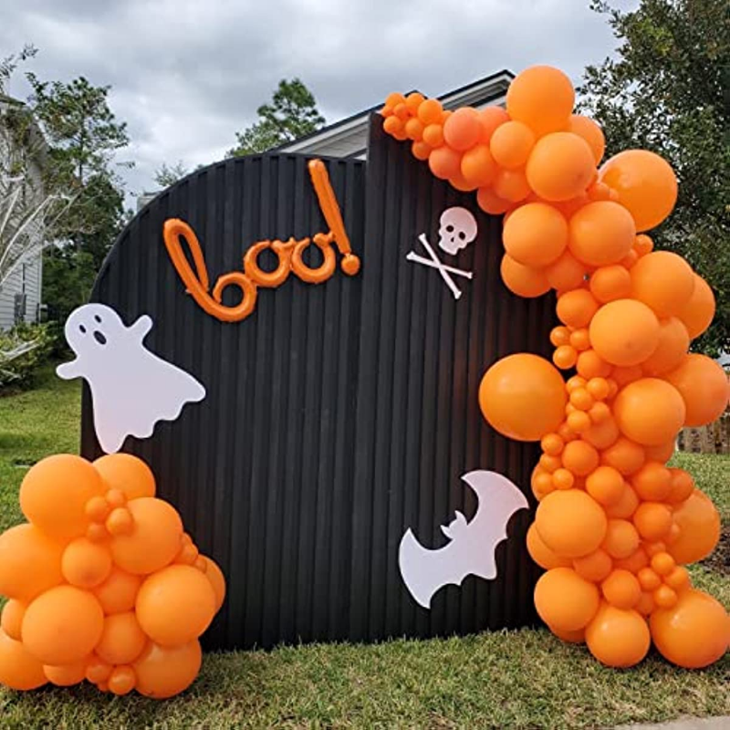 Bright Orange Balloons 110Pcs Orange Balloon Garland Arch Kit 5/10/12/18 Inch Matte Latex Orange Balloons Different Sizes