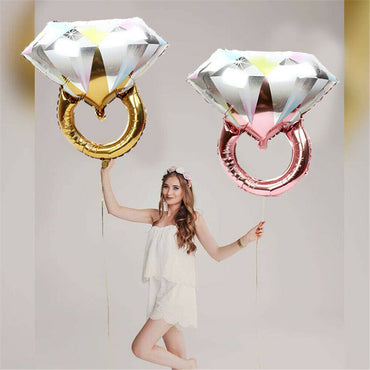 Diamond Ring Foil Balloon Wedding Birthday Party Valentine's Day Decoration Gift