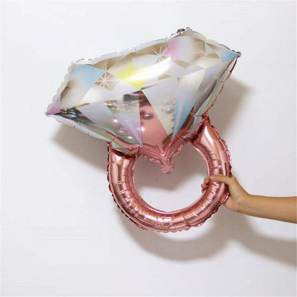 Diamond Ring Foil Balloon Wedding Birthday Party Valentine's Day Decoration Gift
